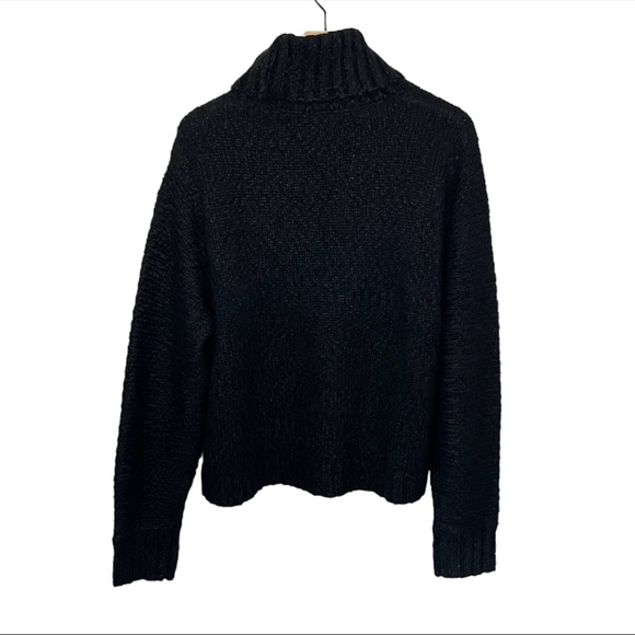 NEW WITHOUT TAG!  J Crew Swingy Alpaca-Blend Turtleneck Sweater in Black XL - Picture 3 of 9